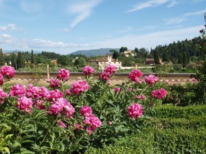 Vue sur la Toscane environnante au sommet des jardins de Boboli