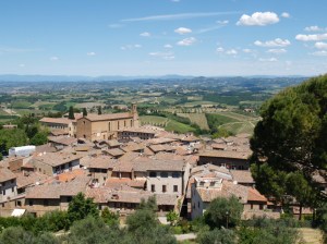 Vue de la ville fortifiée de San Gimignano