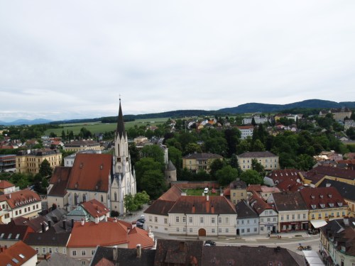 Vue du haut du monastère de Melk